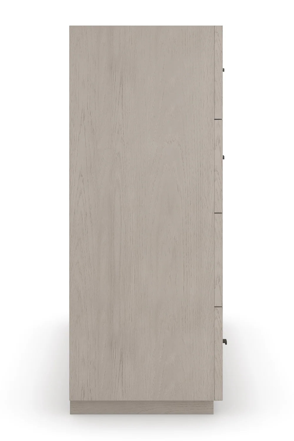 Luxury Modern Taupe Slatted Oak 4-Drawer Chest European Style for Villa