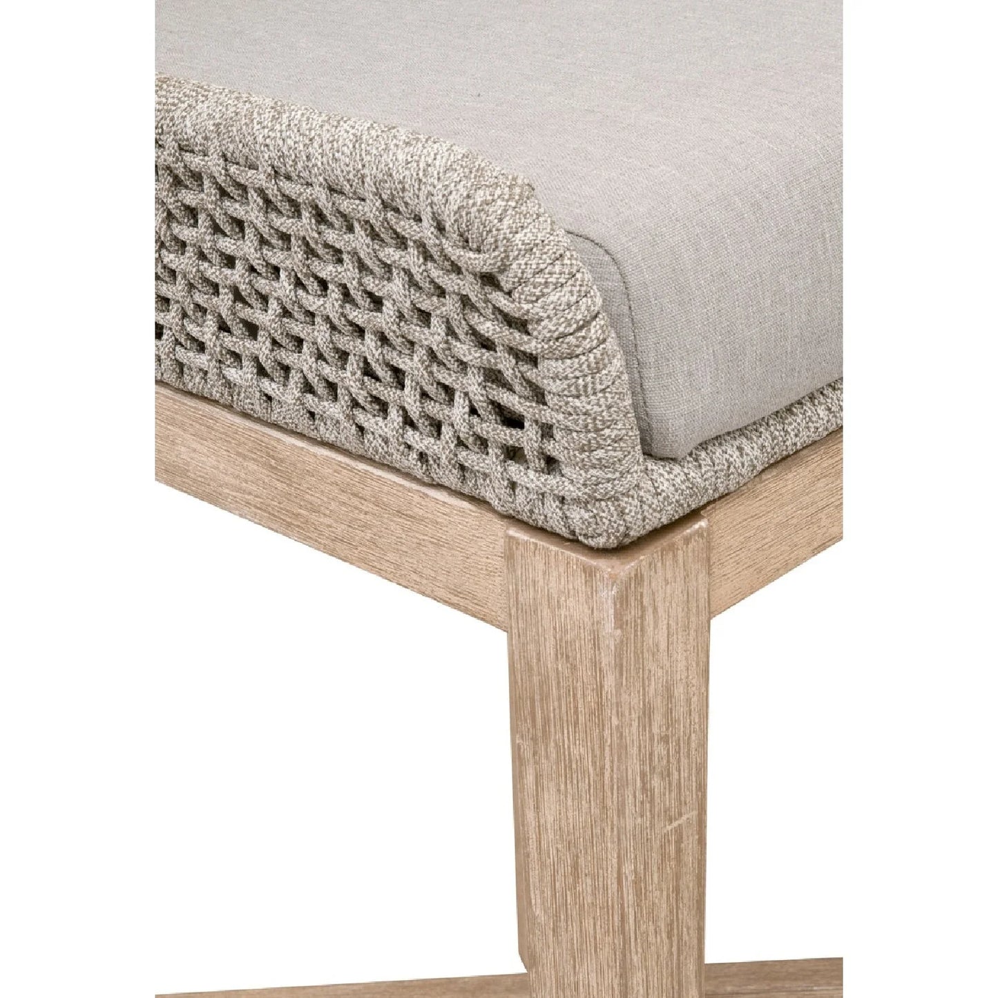 Luxury Modern Taupe Woven Counter Stool European Style for Villa