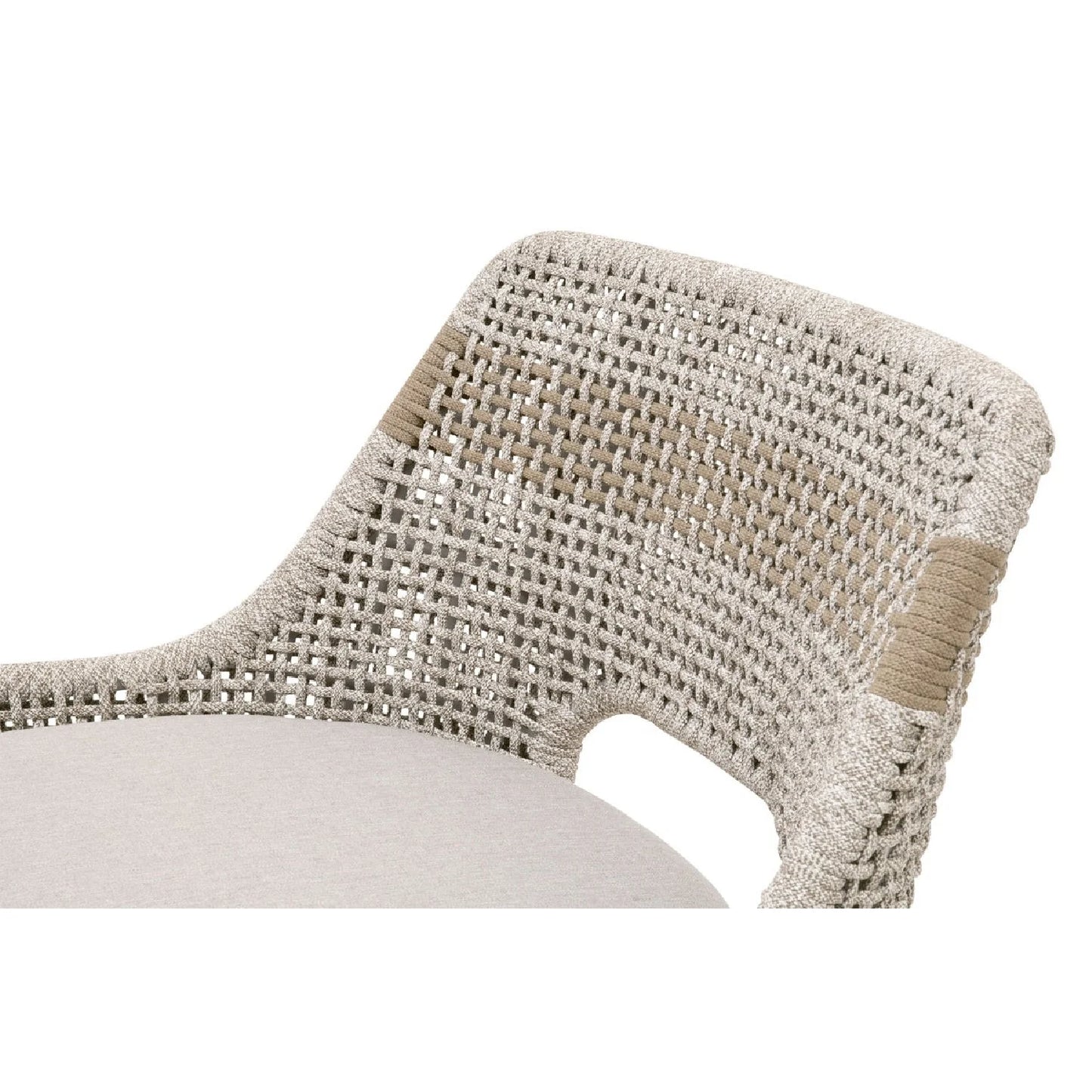 Luxury Modern Taupe Woven Counter Stool European Style for Villa