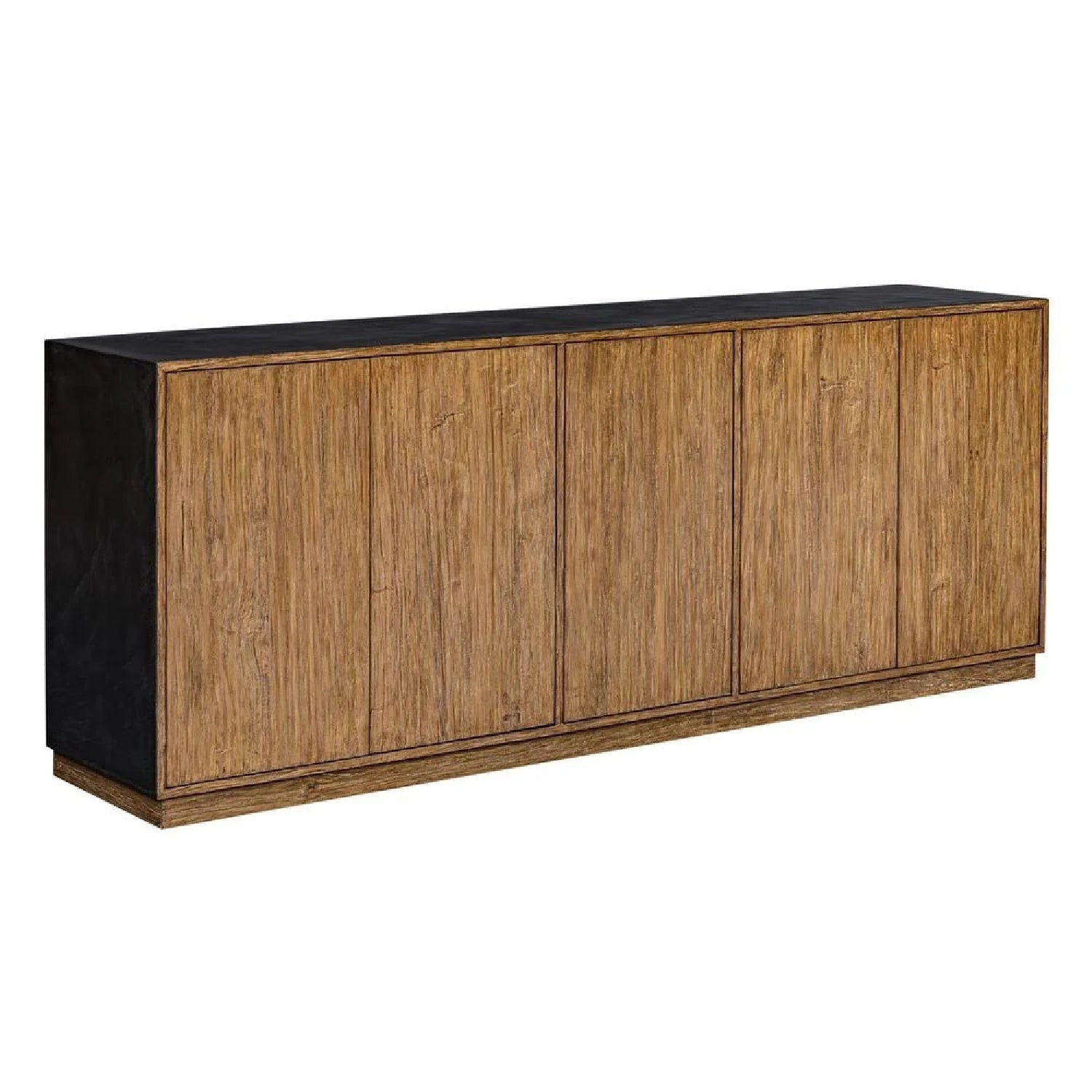 Luxury Modern Teak Wood 5-Door Cabinet European Style for Villa