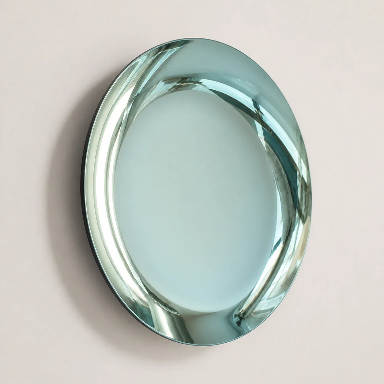 Luxury Modern Teal Concave Mirror European Style for Villa