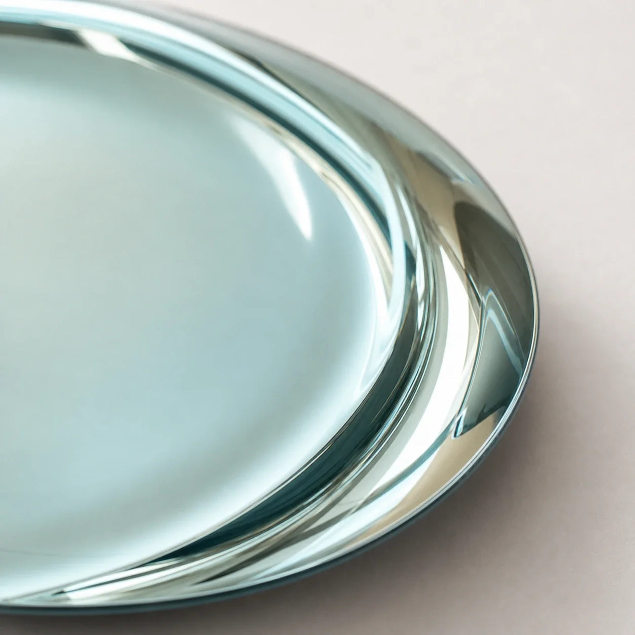 Luxury Modern Teal Concave Mirror European Style for Villa