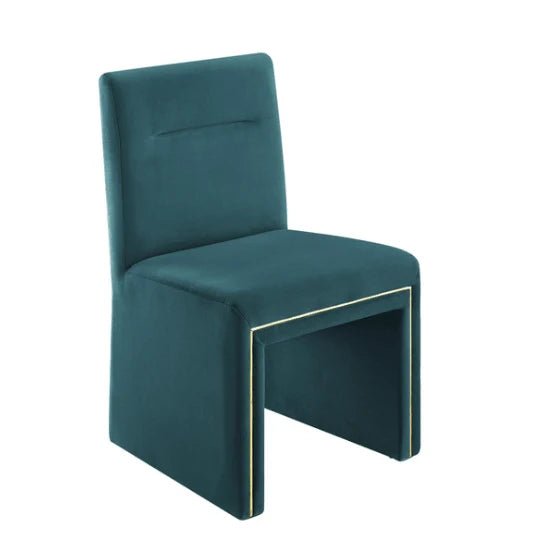 Luxury Modern Teal Velvet Dining Chair European Style for Villa