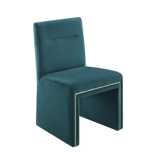 Luxury Modern Teal Velvet Dining Chair European Style for Villa