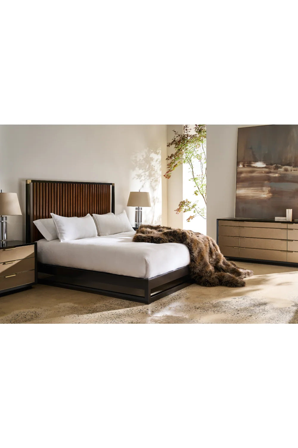 Luxury Modern Textured Dresser European Style for Villa