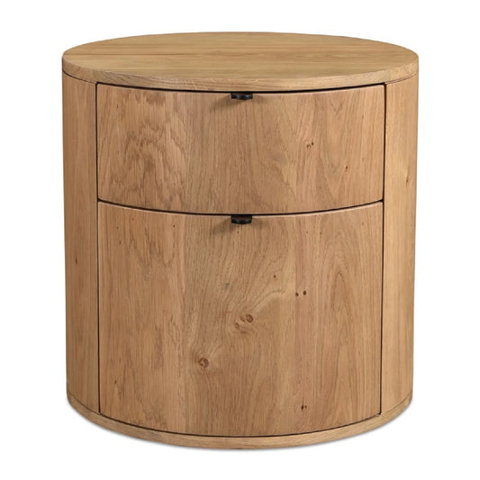 Luxury Modern Theo 2-Drawer Nightstand European Style for Villa