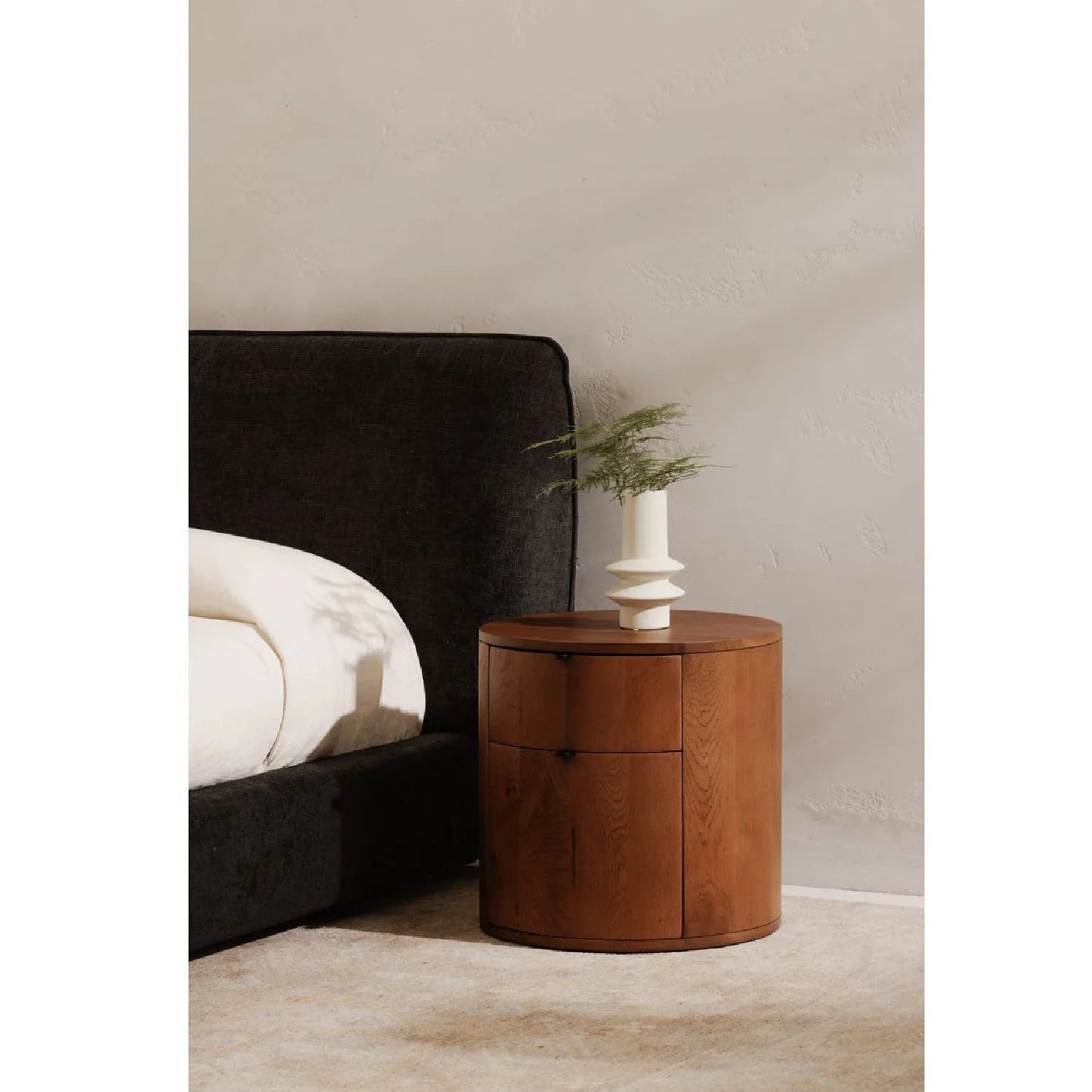 Luxury Modern Theo Round Nightstand European Style for Villa