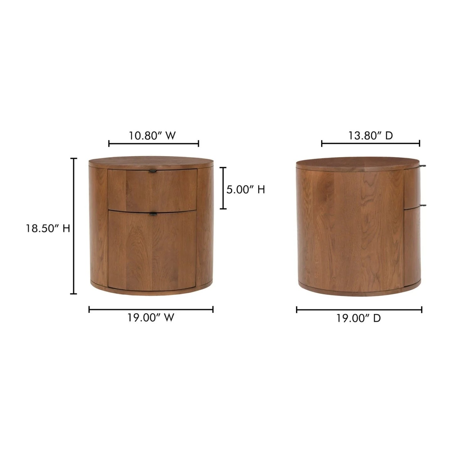 Luxury Modern Theo Round Nightstand European Style for Villa