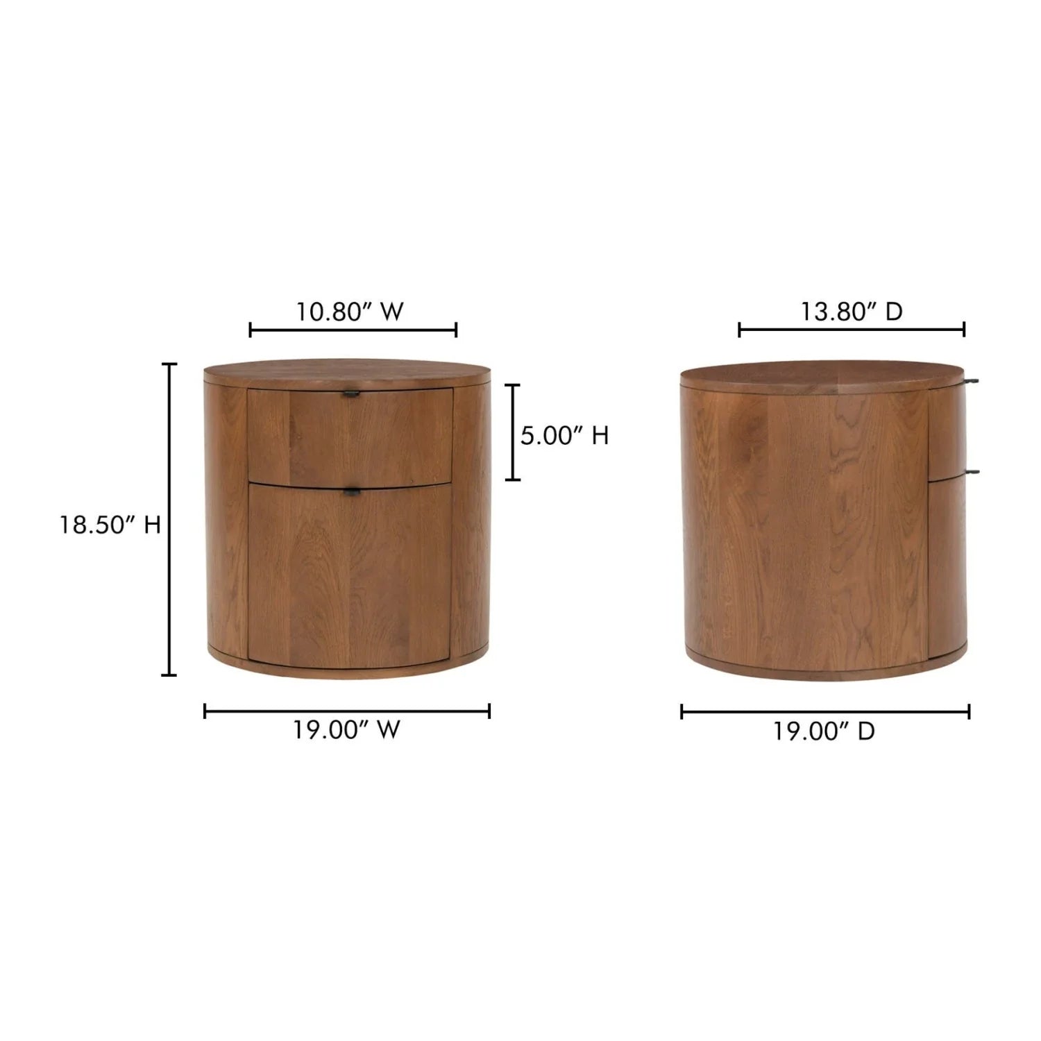 Luxury Modern Theo Round Nightstand European Style for Villa