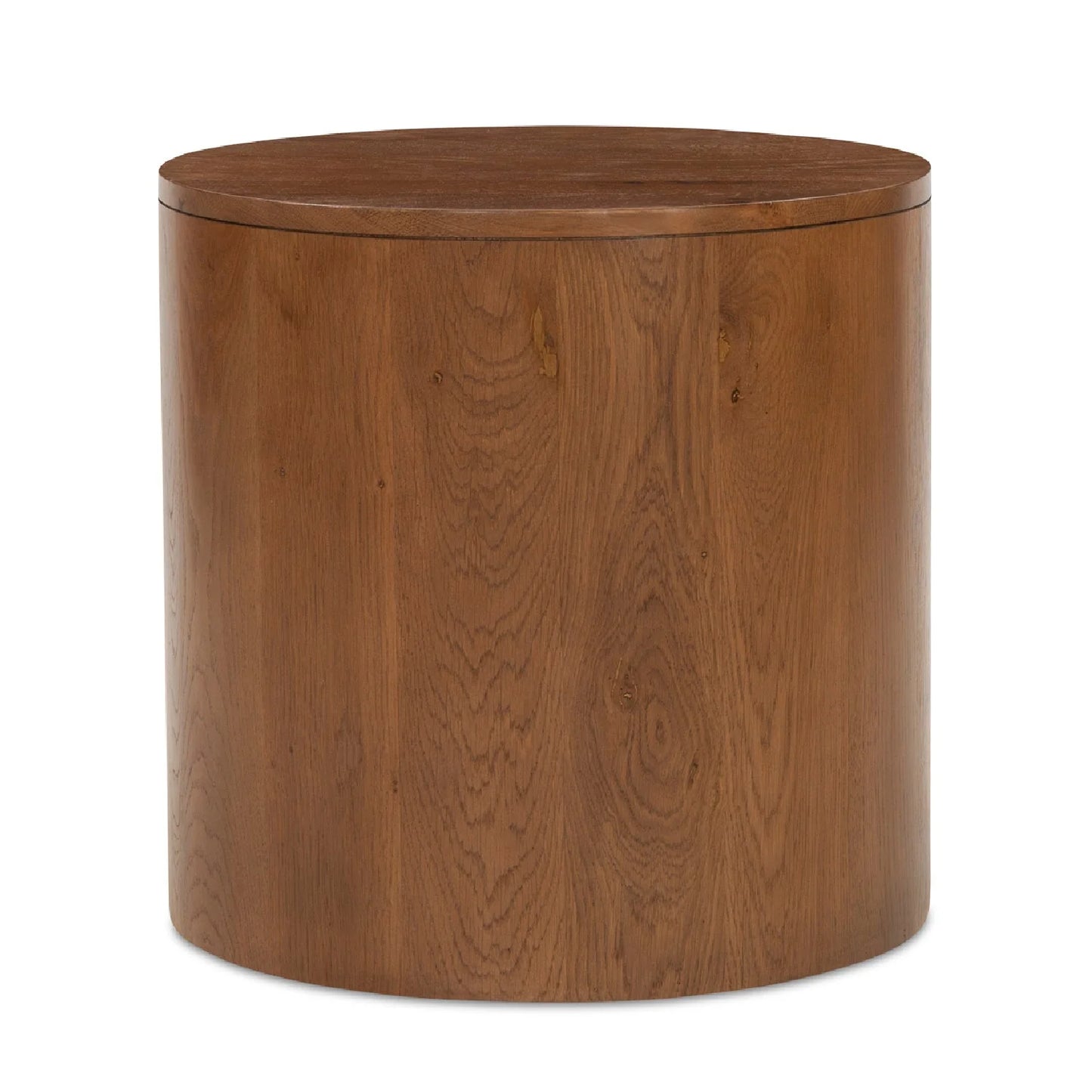 Luxury Modern Theo Round Oak Nightstand European Style for Villa