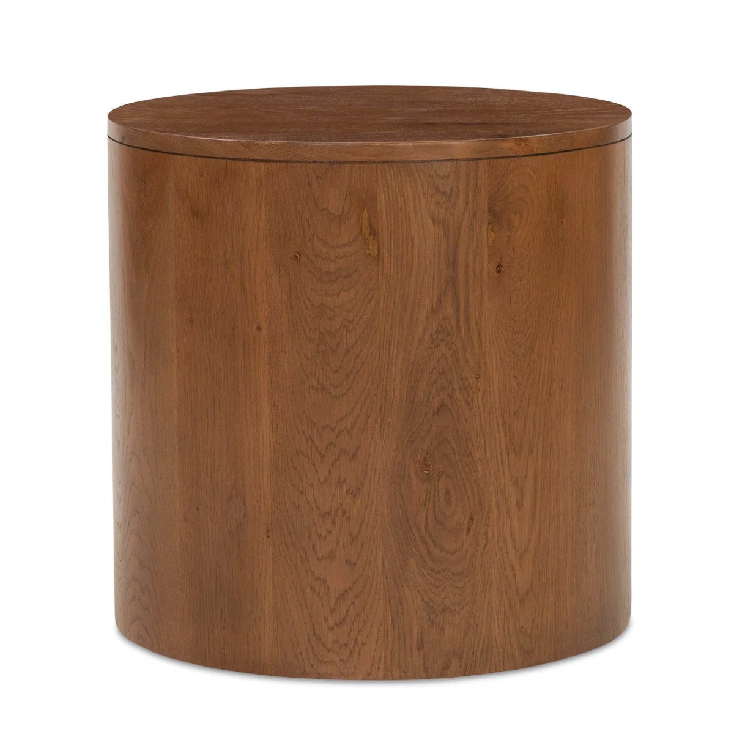 Luxury Modern Theo Round Oak Nightstand European Style for Villa