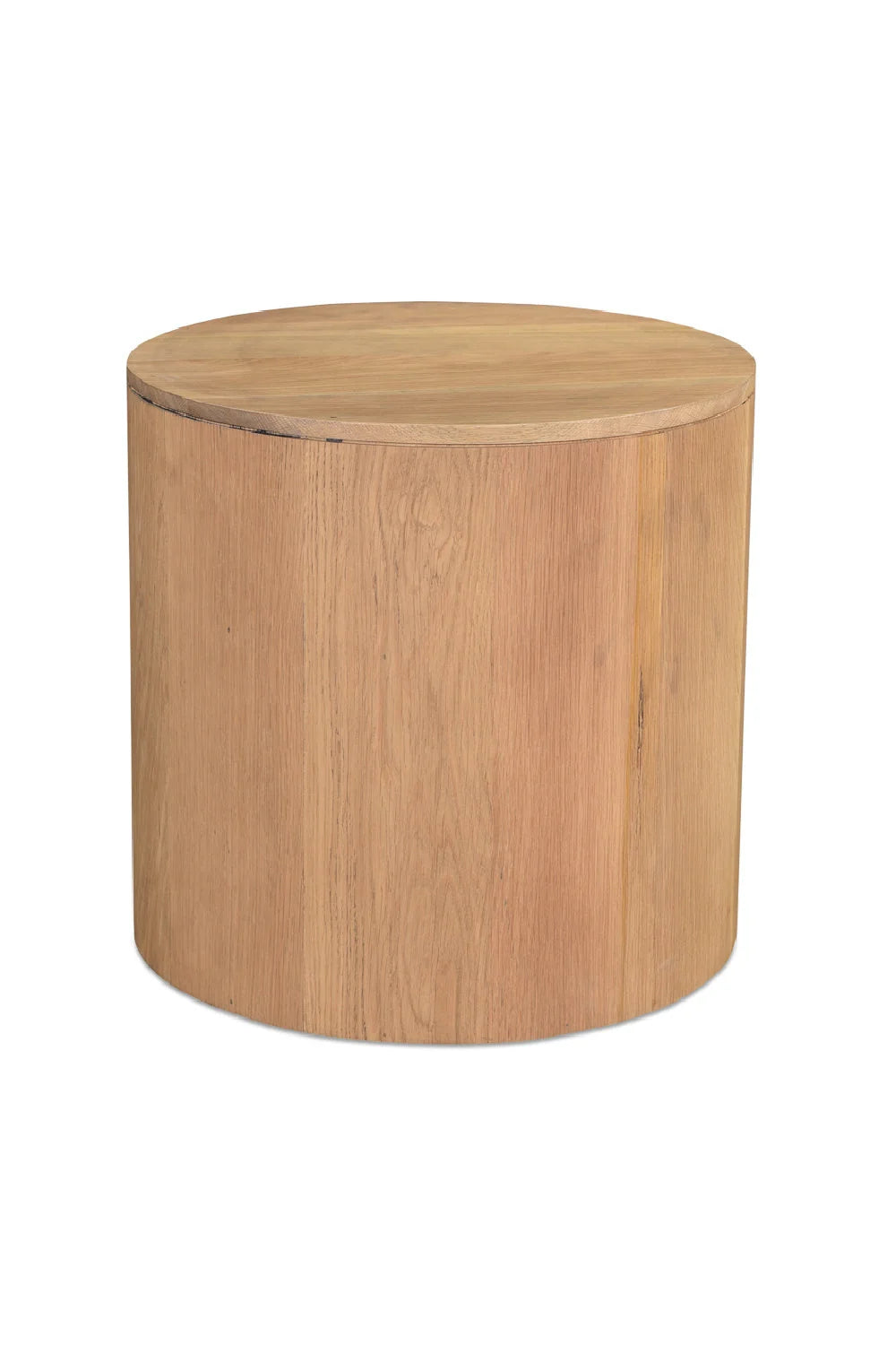 Luxury Modern Theo Round Oak Nightstand European Style for Villa