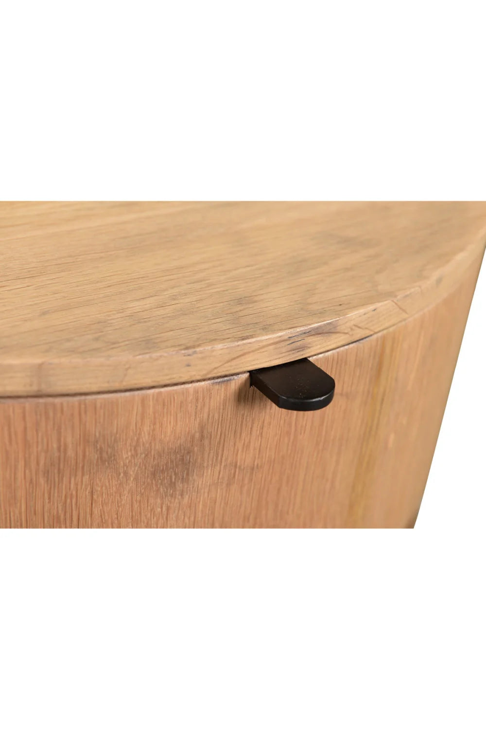 Luxury Modern Theo Round Oak Nightstand European Style for Villa