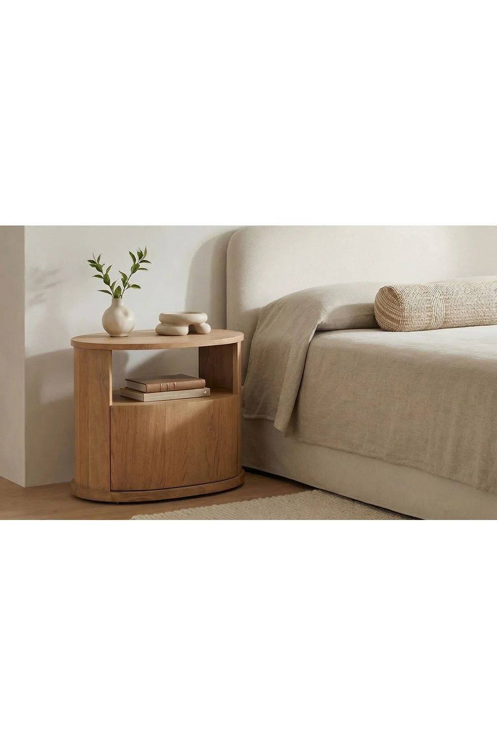Luxury Modern Tommy Oak Nightstand European Style for Villa