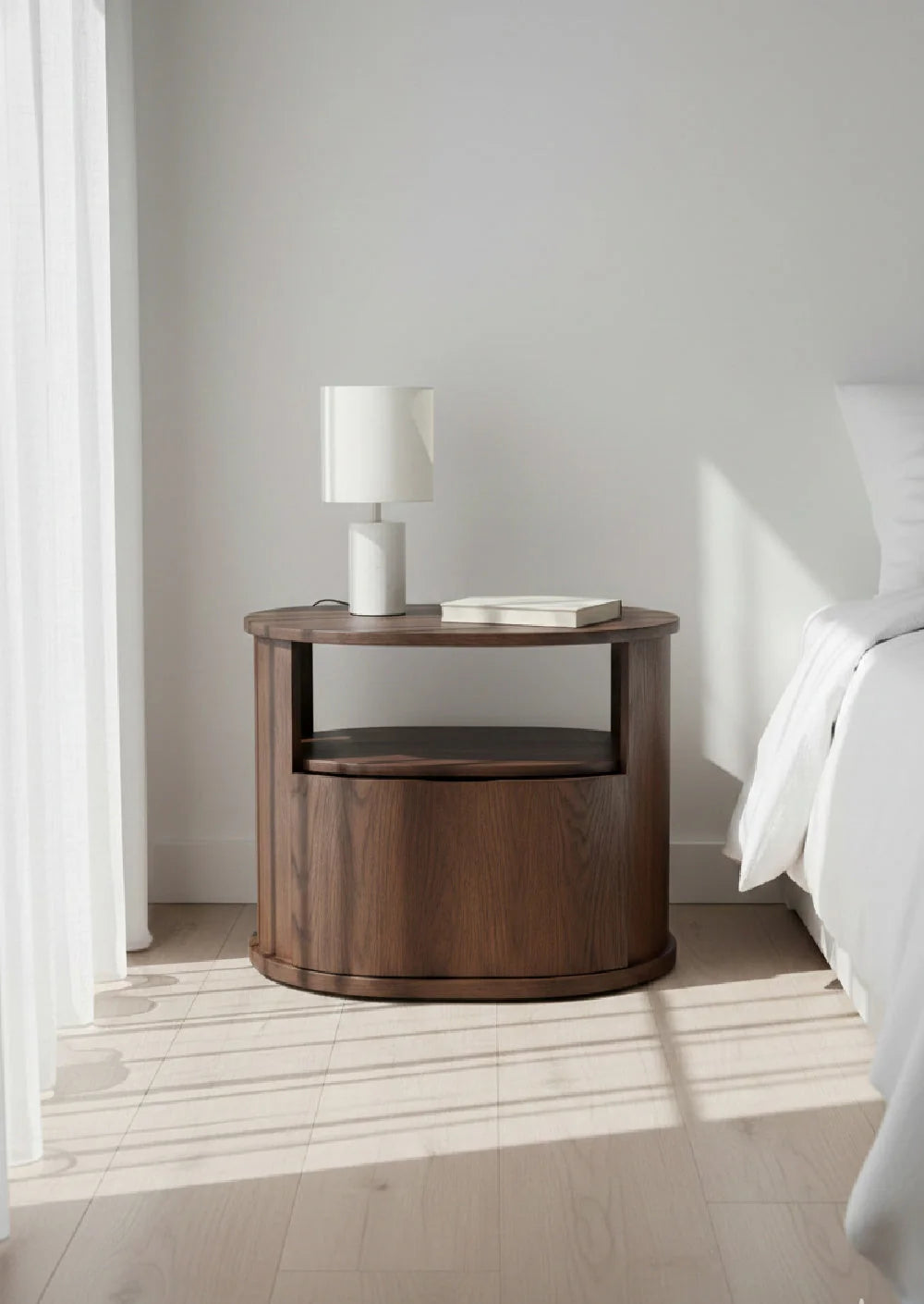 Luxury Modern Tommy Oak Nightstand European Style for Villa