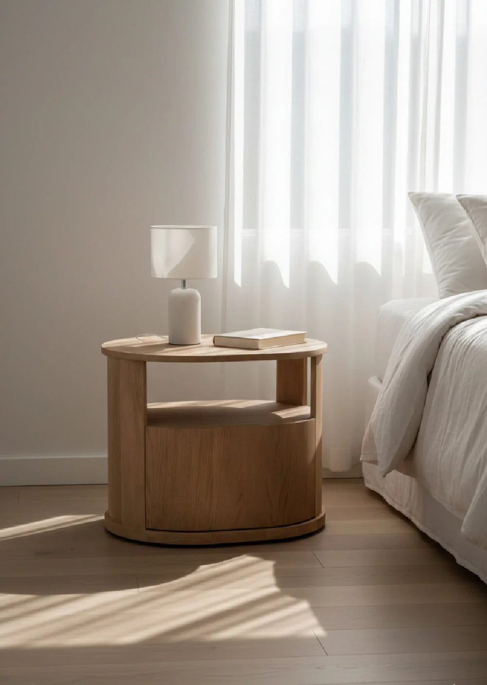 Luxury Modern Tommy Oak Nightstand European Style for Villa