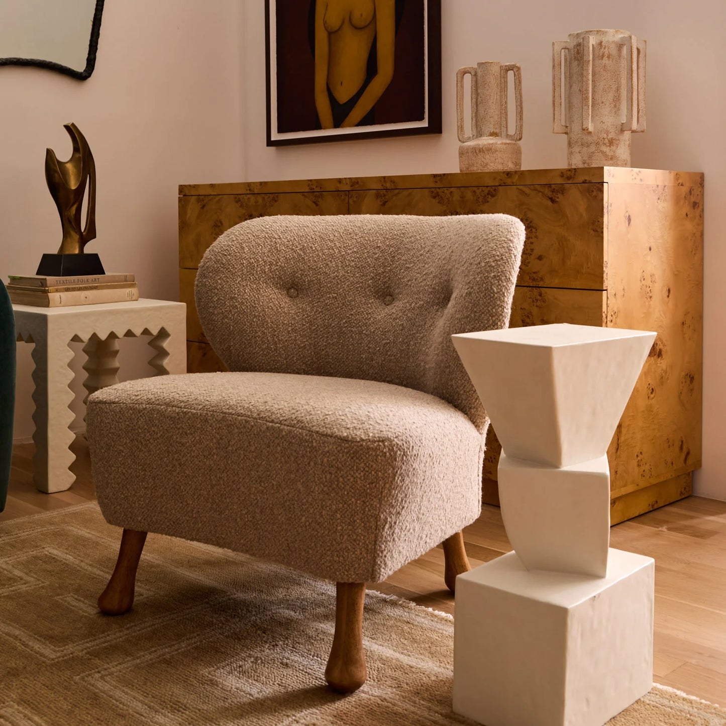 Luxury Modern Tourenne Armchair European Style for Villa