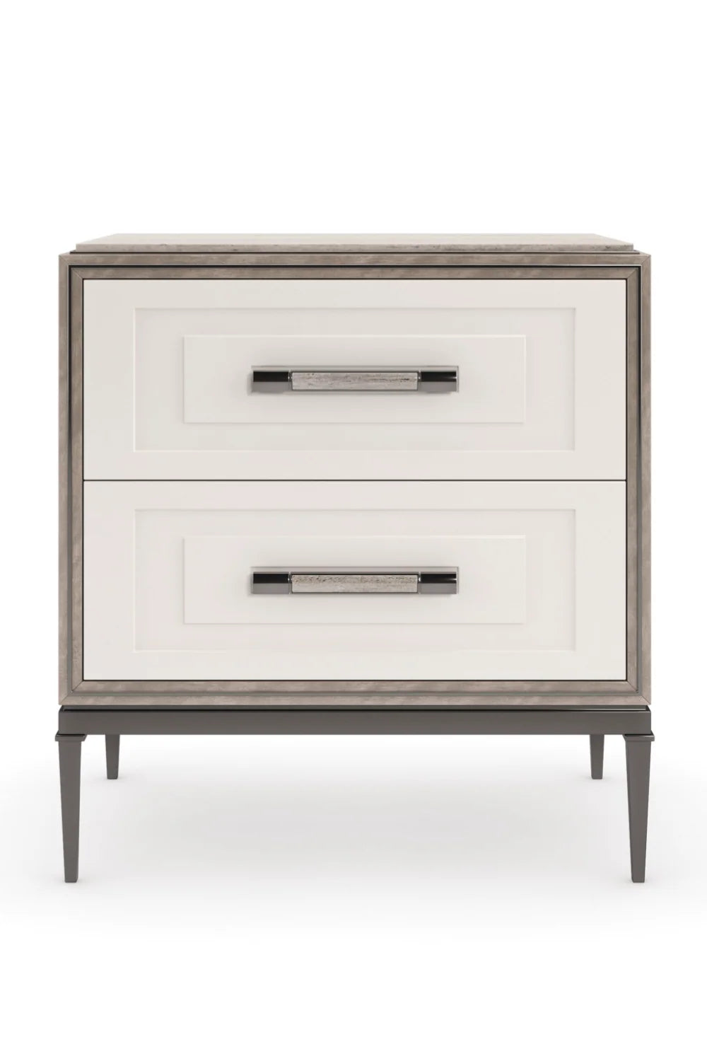 Luxury Modern Travertine 2-Drawer Nightstand European Style for Villa