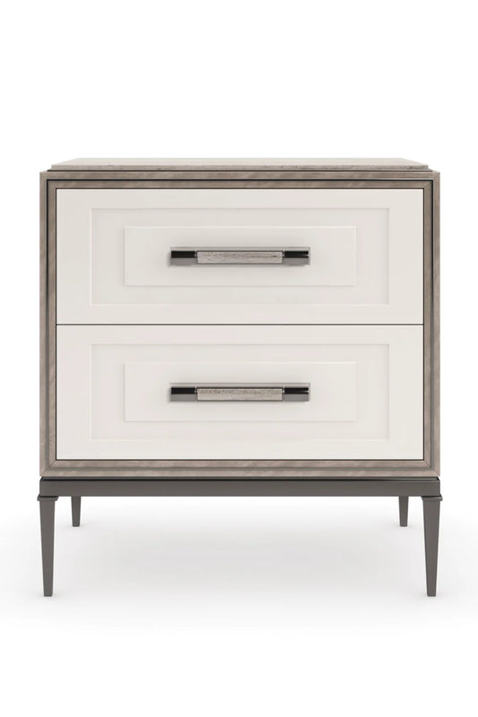 Luxury Modern Travertine 2-Drawer Nightstand European Style for Villa
