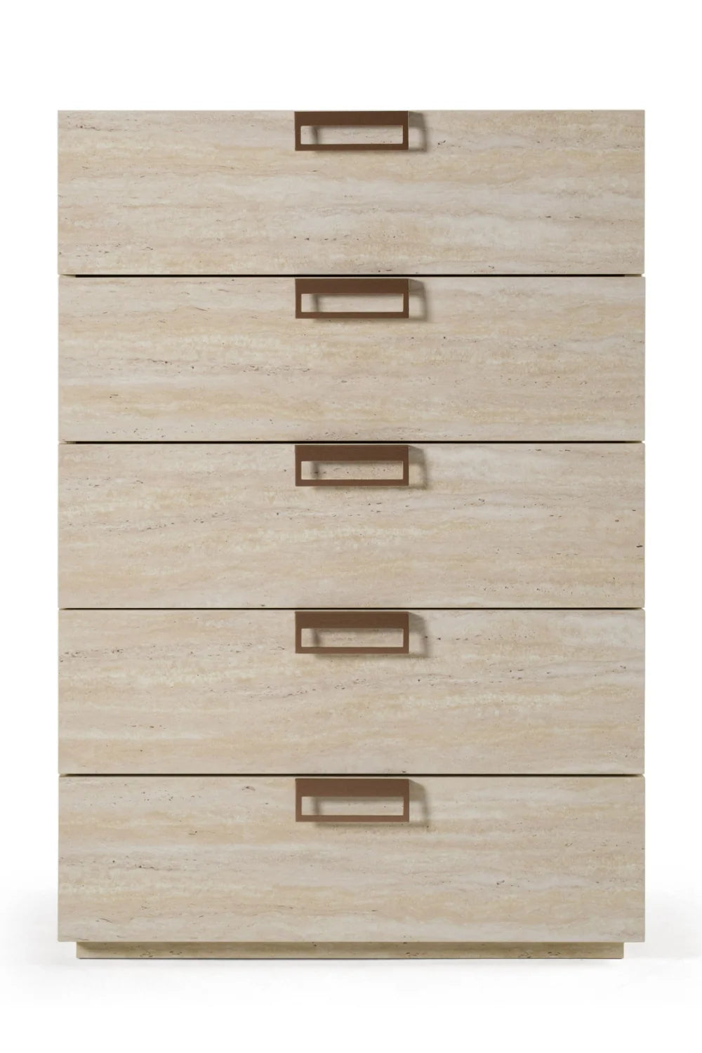 Luxury Modern Travertine 5-Drawer Chest European Style for Villa