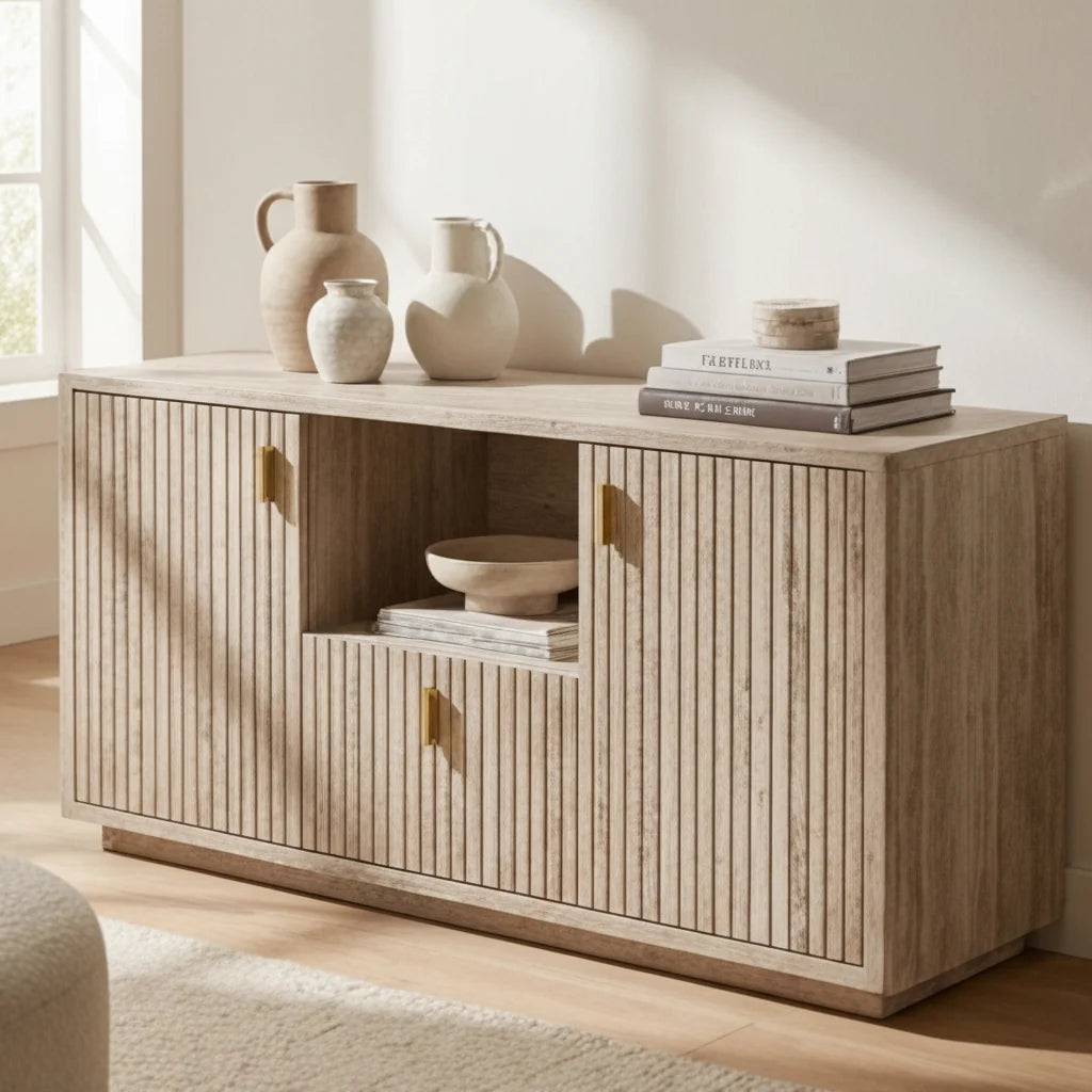 Luxury Modern Travertine Style File Cabinet European Style for Villa
