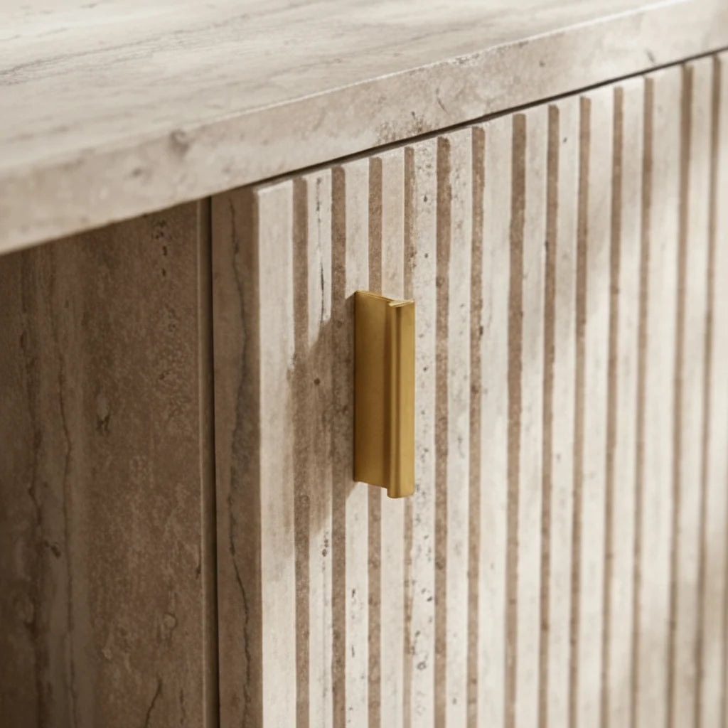 Luxury Modern Travertine Style File Cabinet European Style for Villa