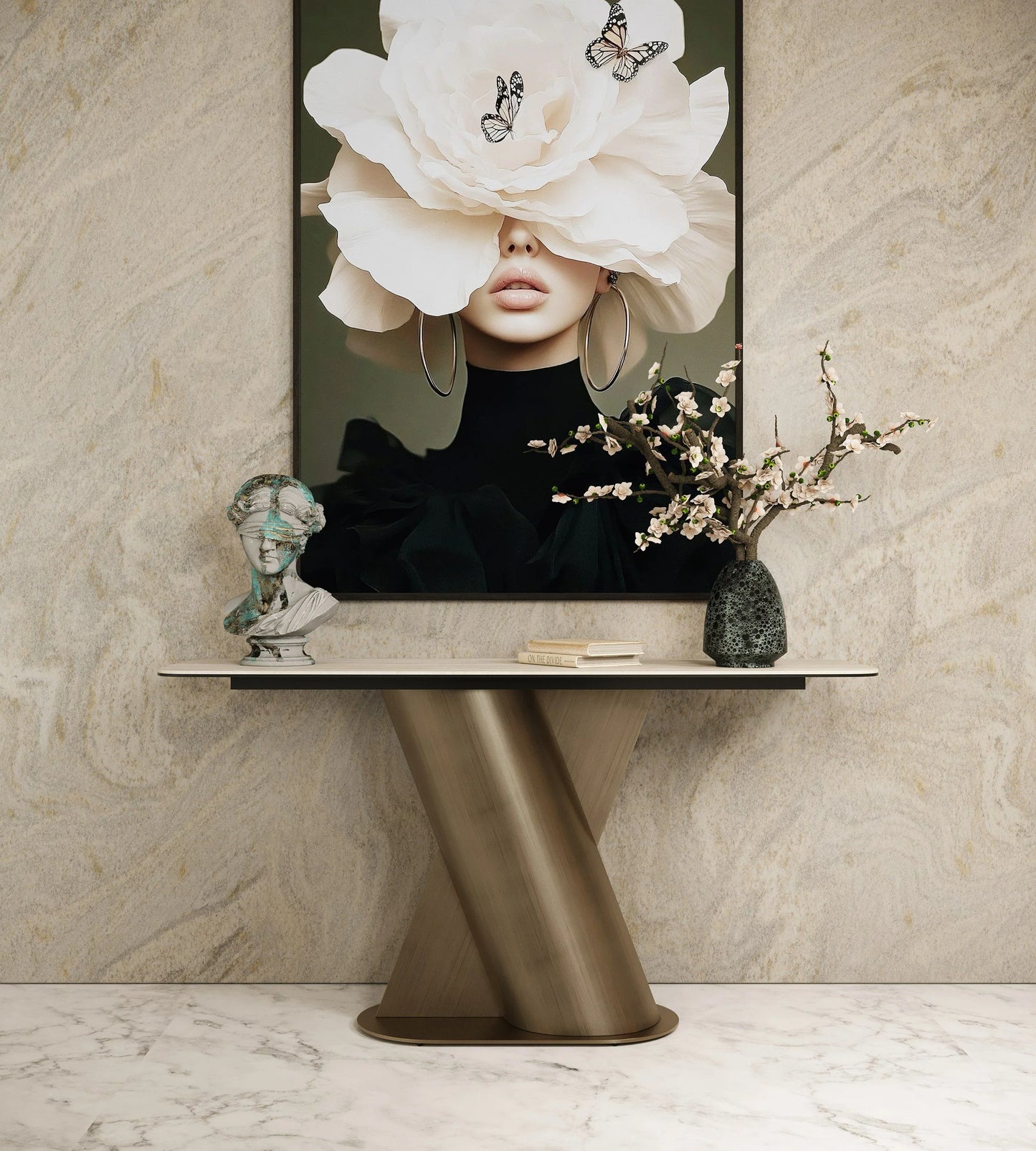 Luxury Modern Troya Console Table European Style for Villa