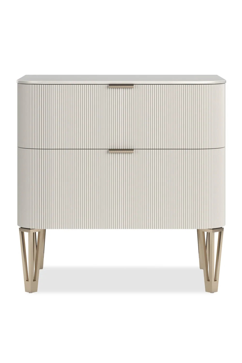 Luxury Modern True Love 2-Drawer Nightstand European Style for Villa