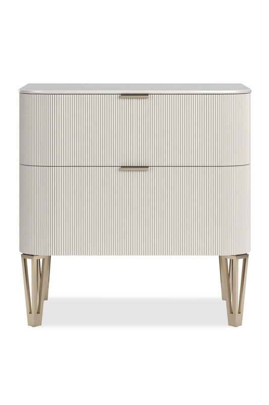 Luxury Modern True Love 2-Drawer Nightstand European Style for Villa