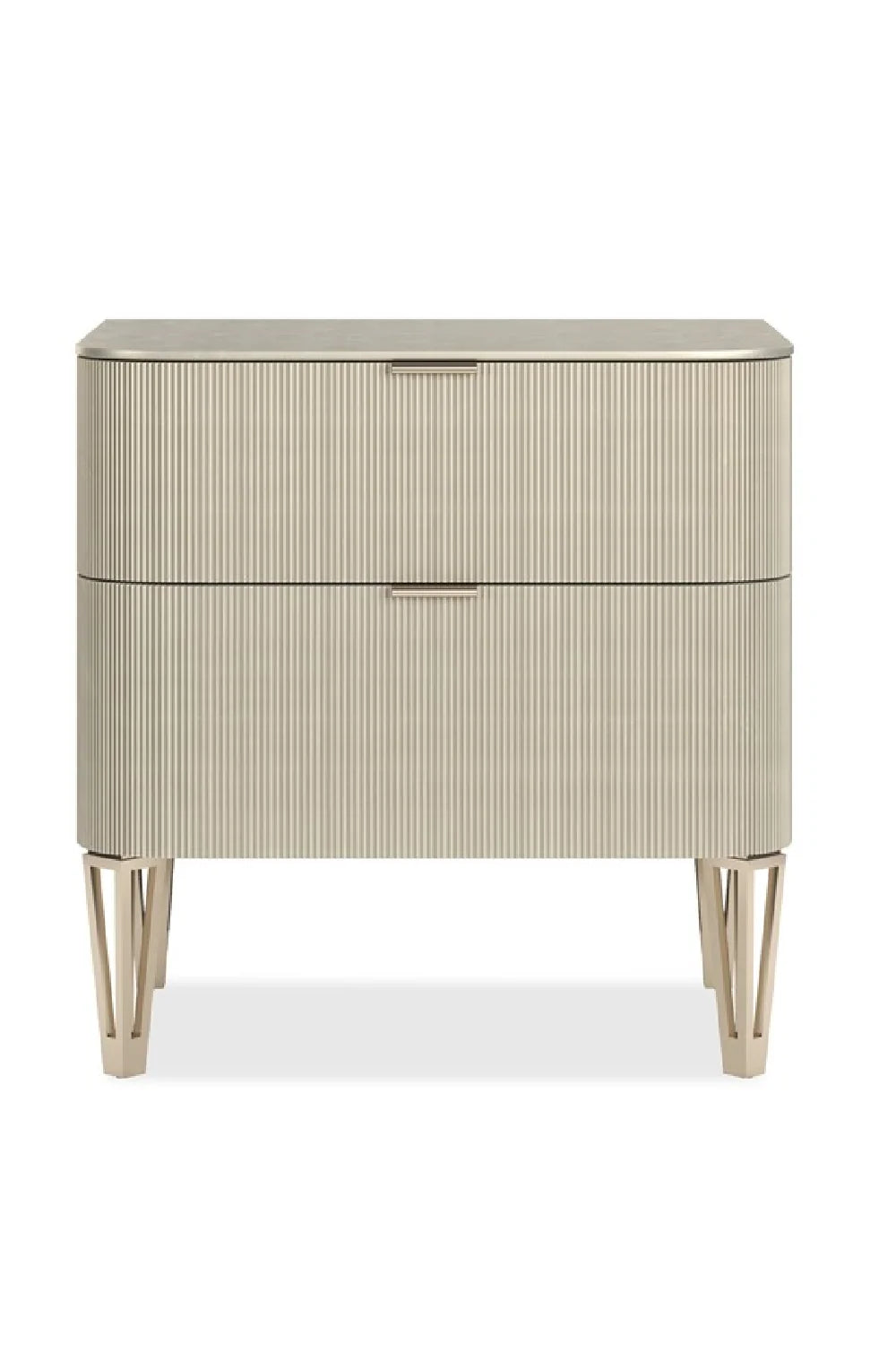 Luxury Modern True Love 2-Drawer Nightstand European Style for Villa
