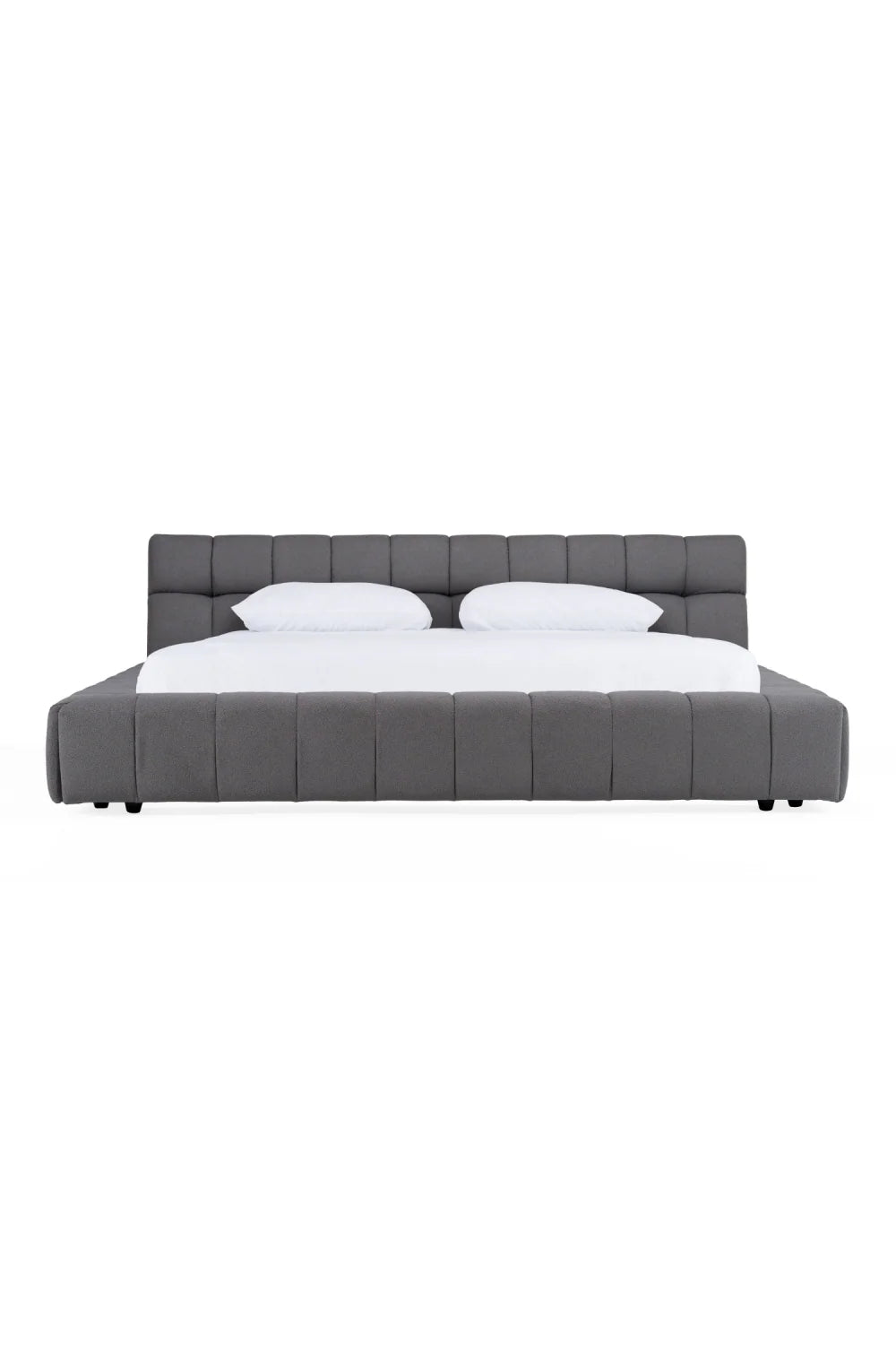 Luxury Modern Tufted Fabric Queen Bed European Style for Villa
