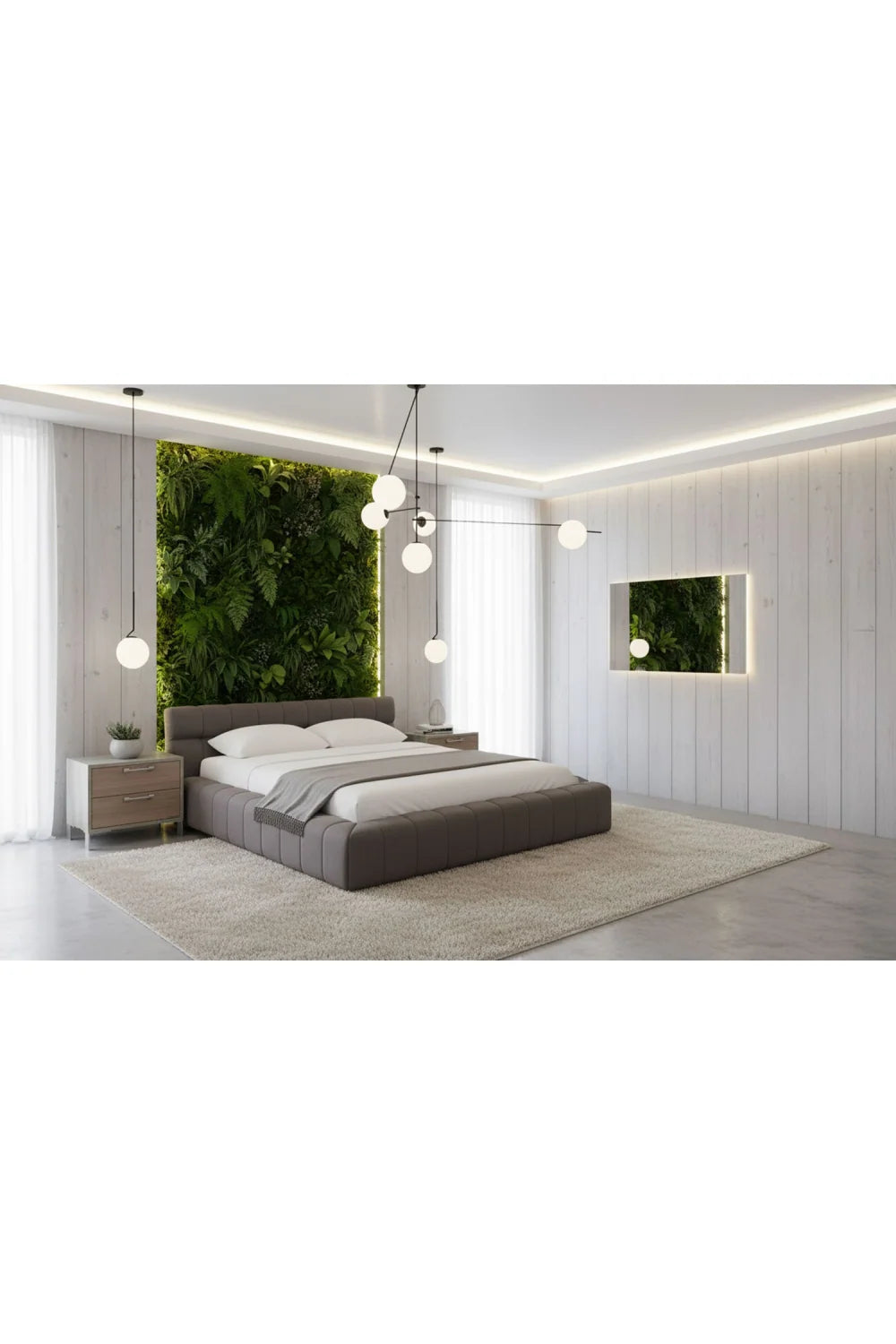 Luxury Modern Tufted Fabric Queen Bed European Style for Villa