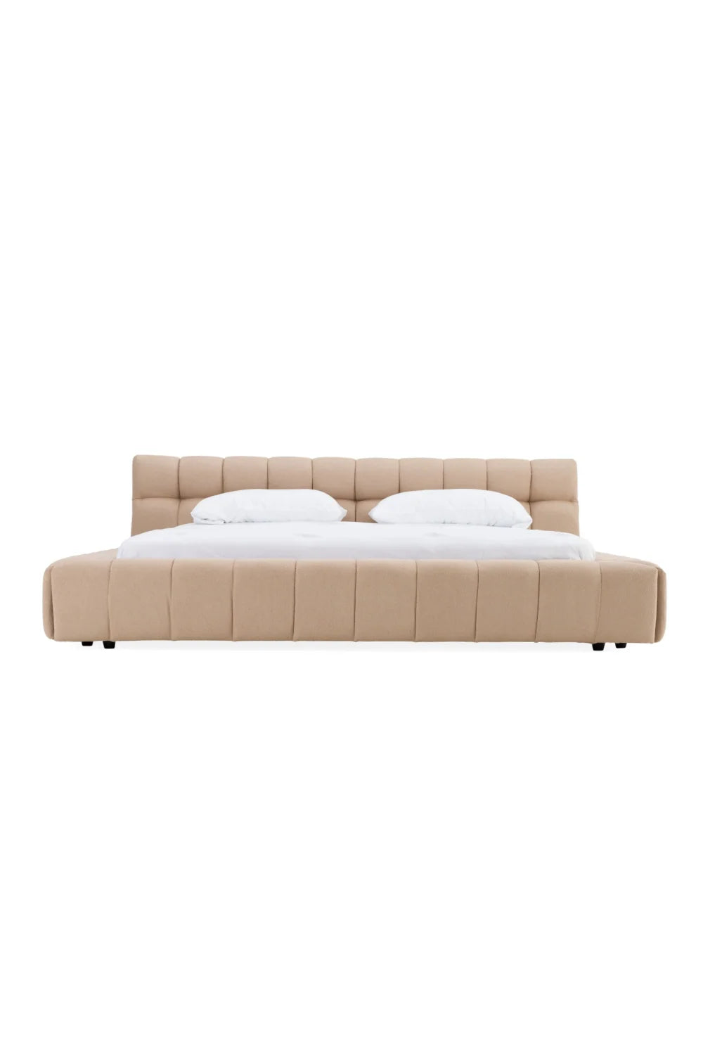 Luxury Modern Tufted Fabric Queen Bed European Style for Villa