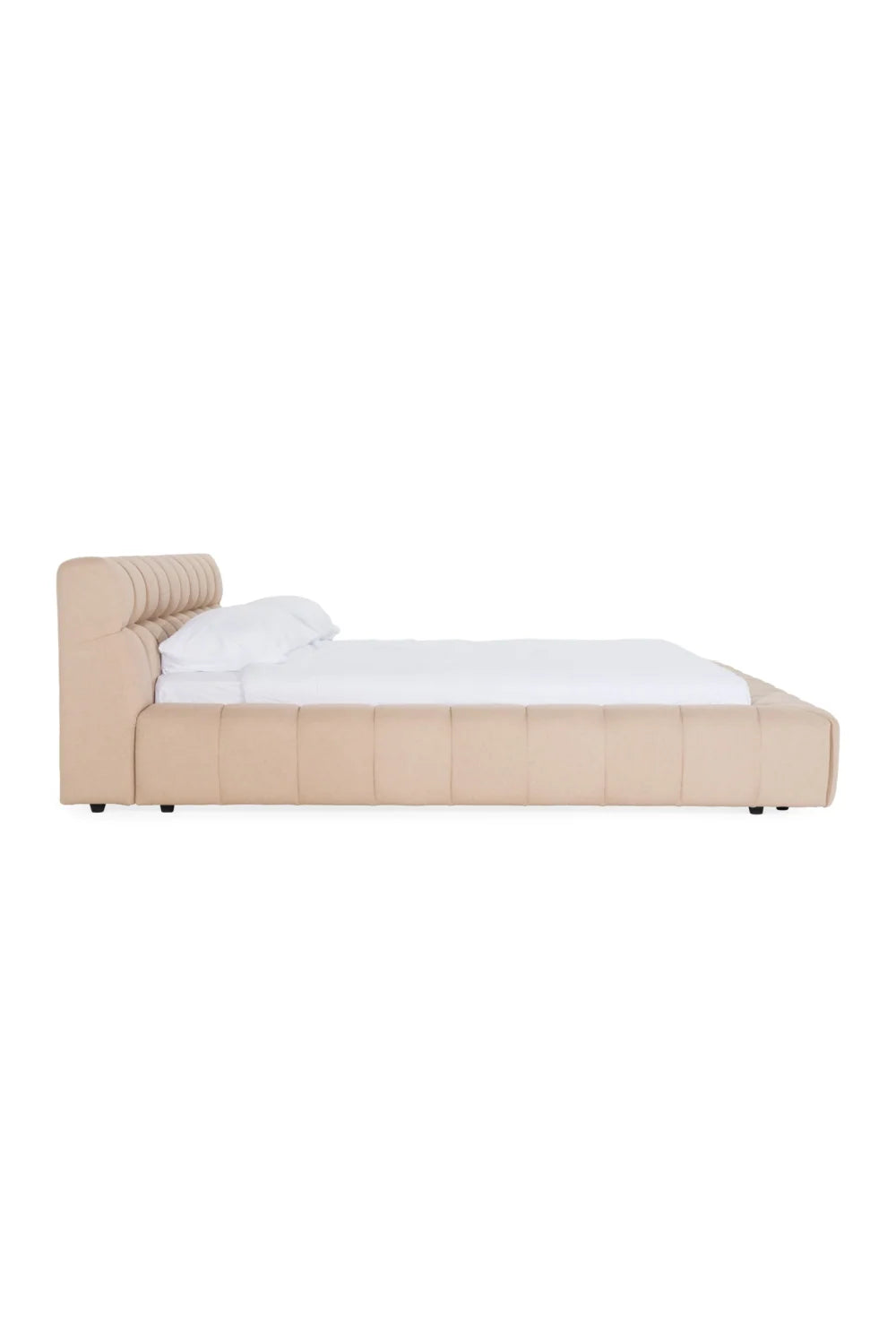 Luxury Modern Tufted Fabric Queen Bed European Style for Villa