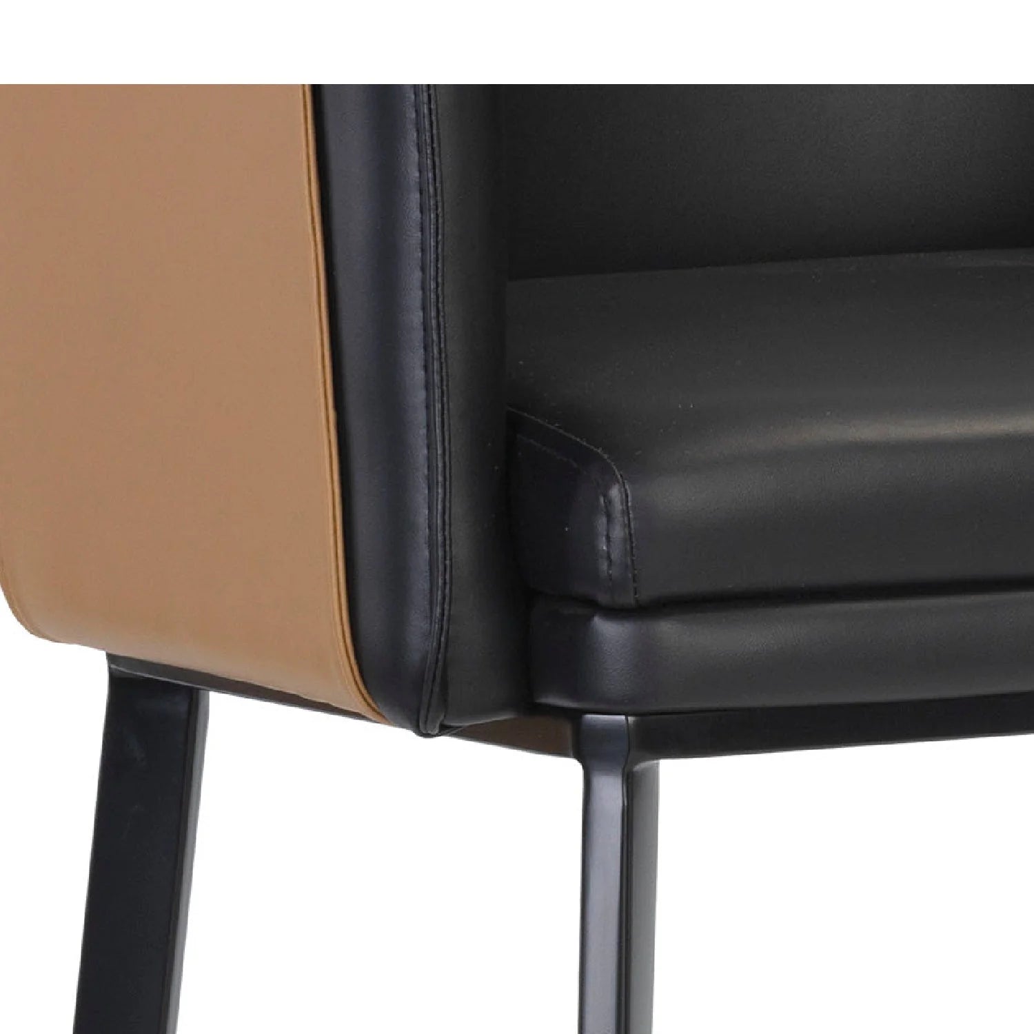 Luxury Modern Two-Tone Leather Counter Stool European Style for Villa