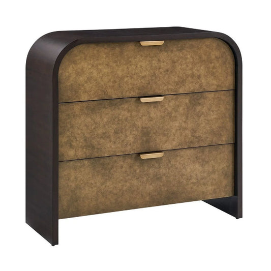 Luxury Modern Two-Toned Oak 3-Drawer Chest European Style for Villa