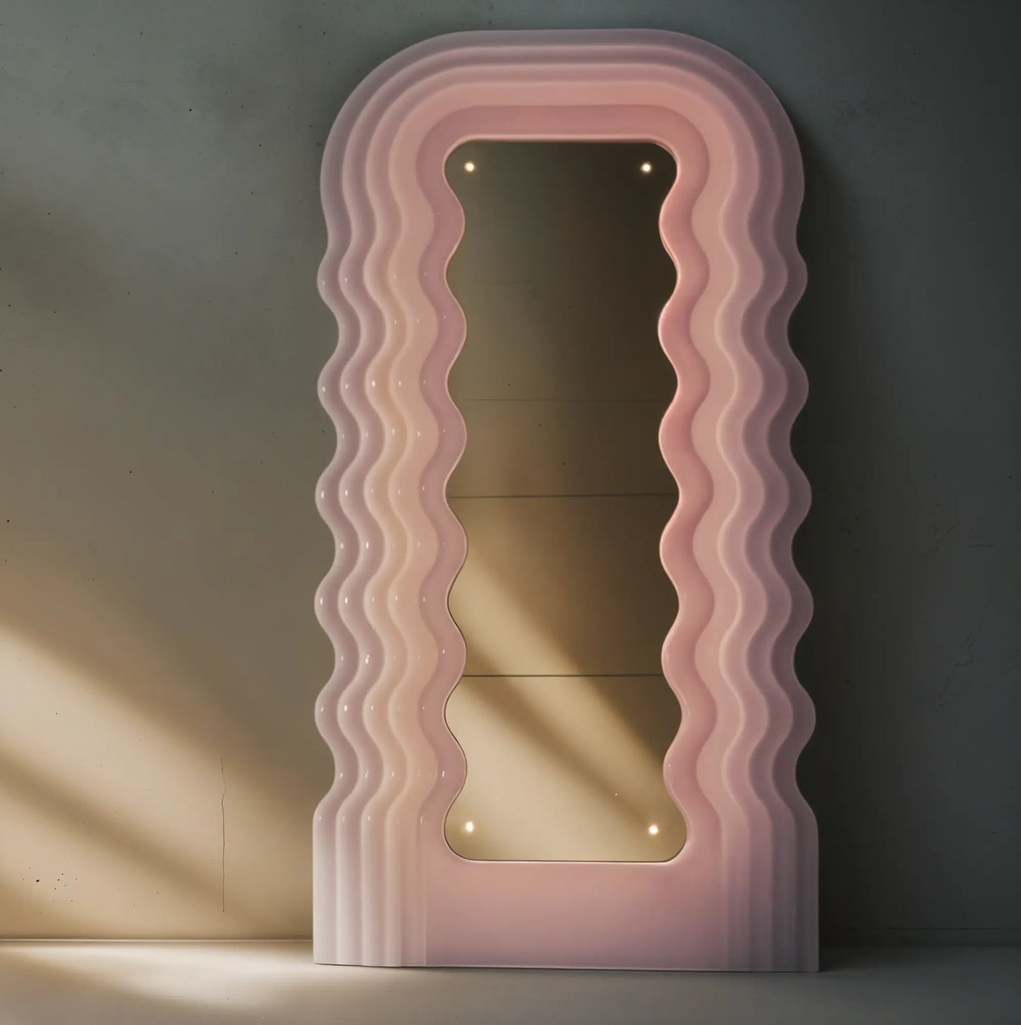Luxury Modern Undulating Wave Mirror European Style for Villa