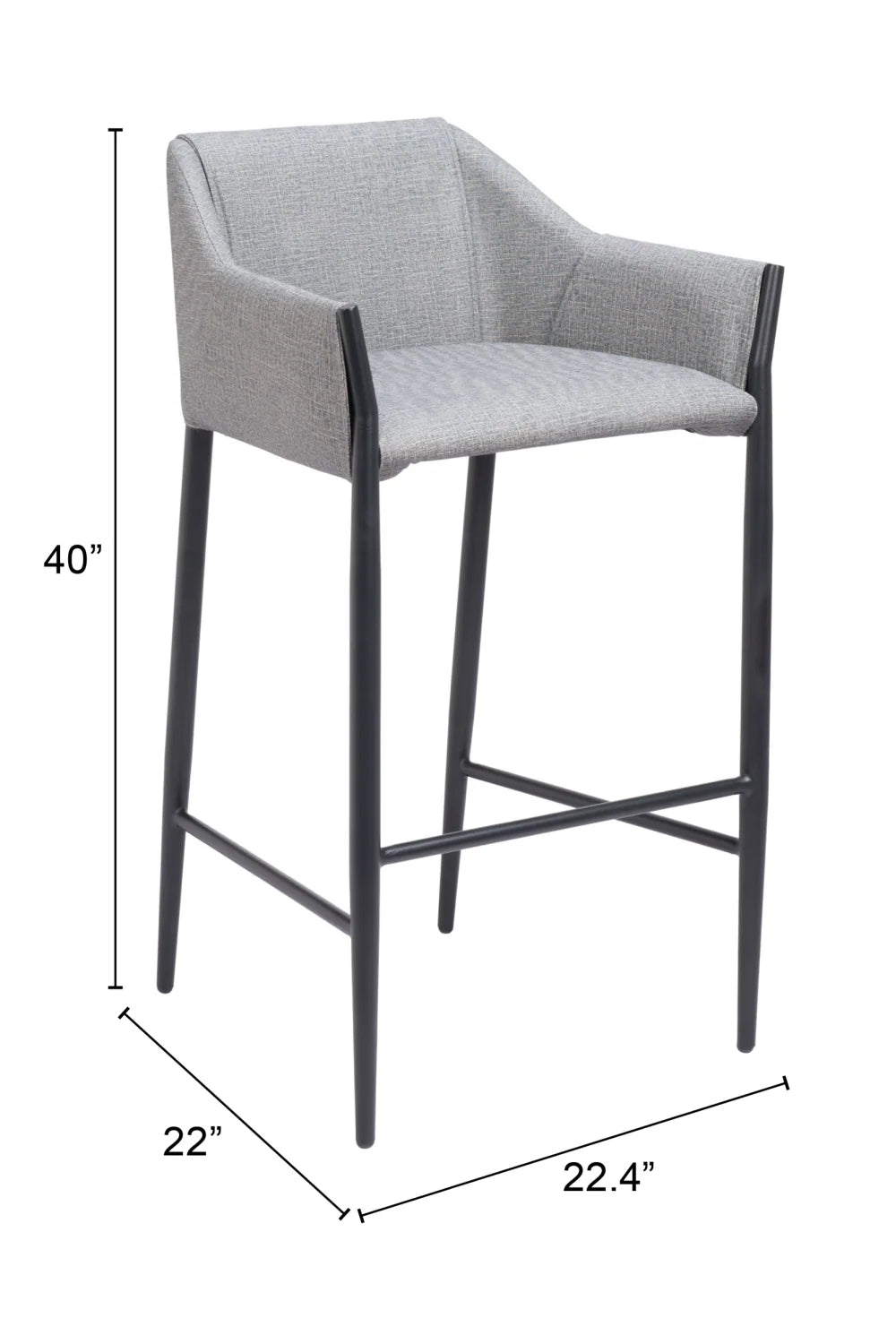 Luxury Modern Upholstered Bar Stool European Style for Villa