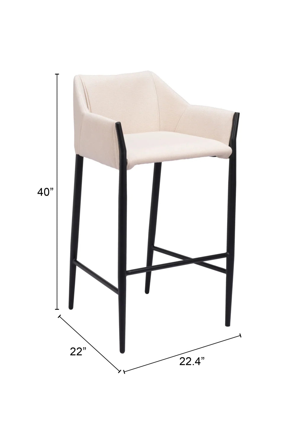 Luxury Modern Upholstered Bar Stool European Style for Villa