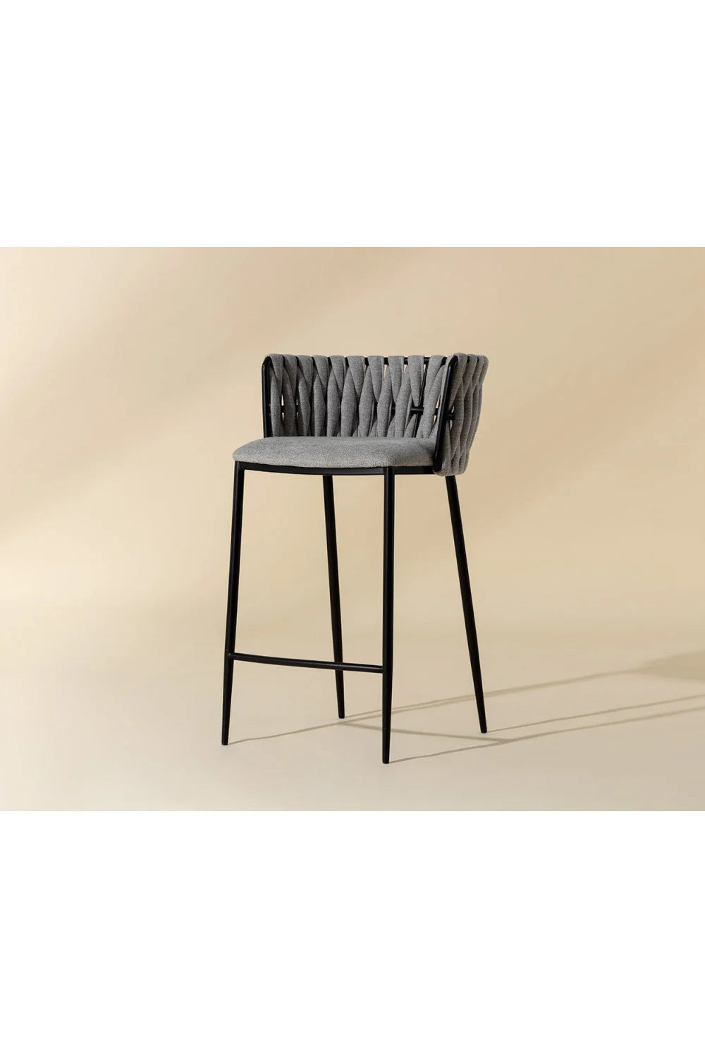 Luxury Modern Upholstered Counter Stool European Style for Villa