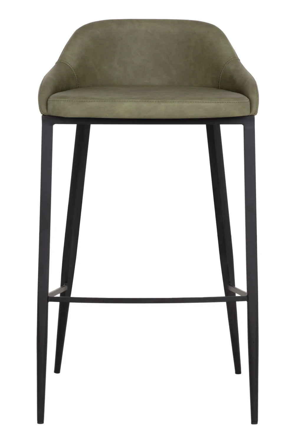 Luxury Modern Upholstered Low-Back Bar Stool European Style for Villa