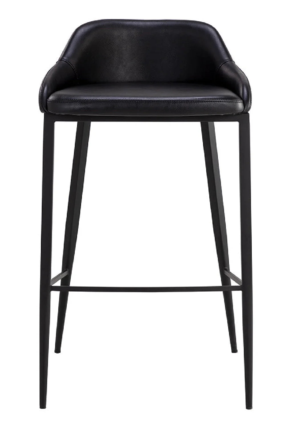 Luxury Modern Upholstered Low-Back Bar Stool European Style for Villa