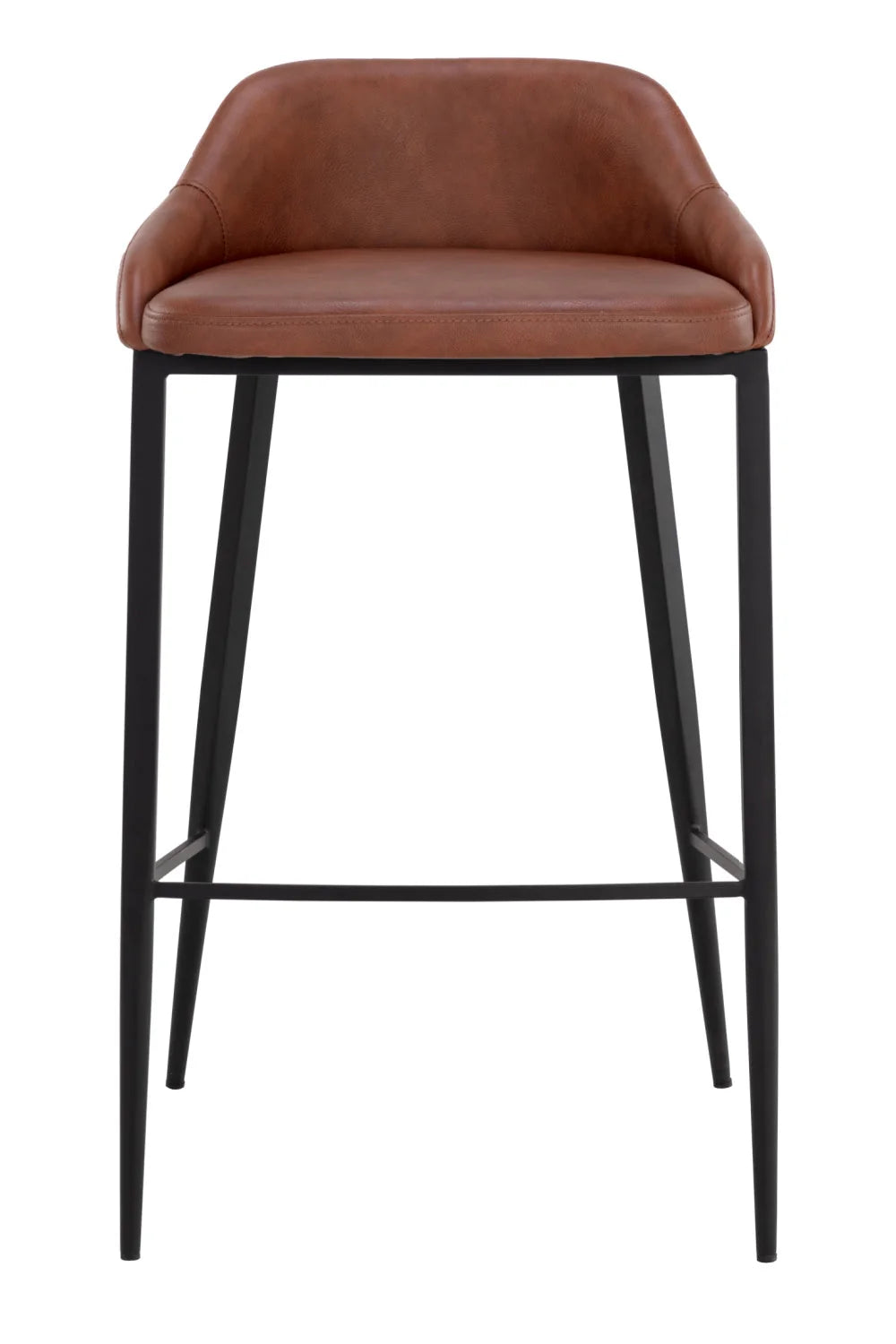 Luxury Modern Upholstered Low-Back Bar Stool European Style for Villa