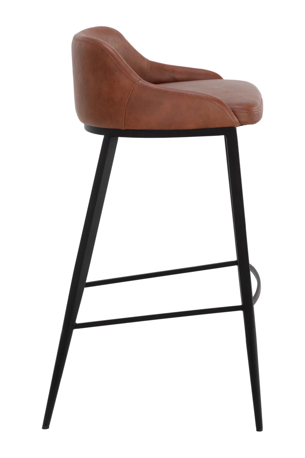 Luxury Modern Upholstered Low-Back Bar Stool European Style for Villa
