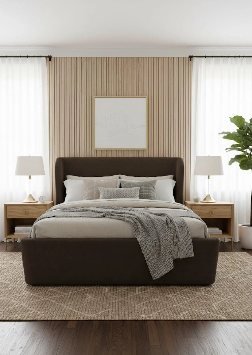 Luxury Modern Upholstered Storage Bed European Style for Villa
