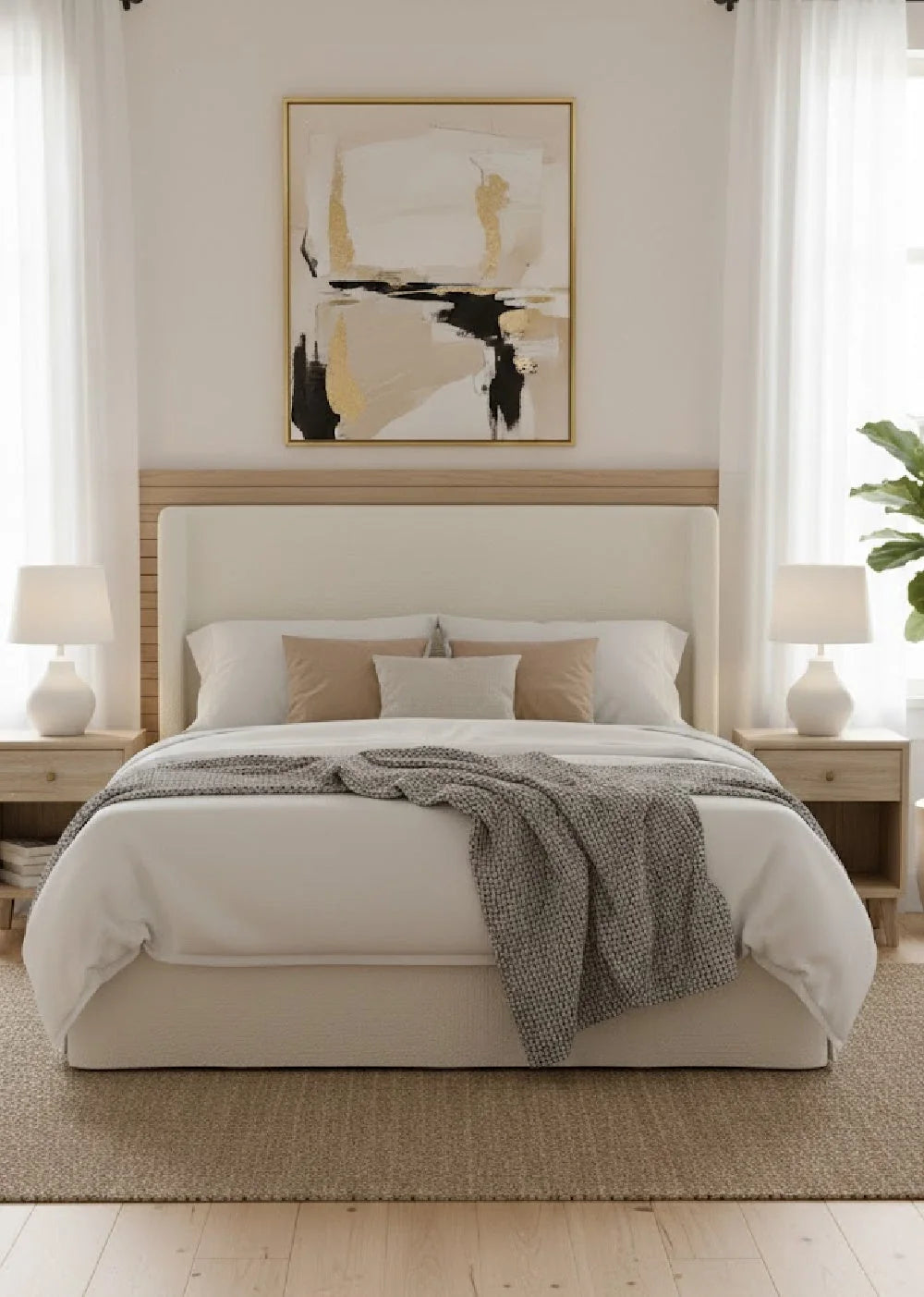 Luxury Modern Upholstered Storage Bed European Style for Villa