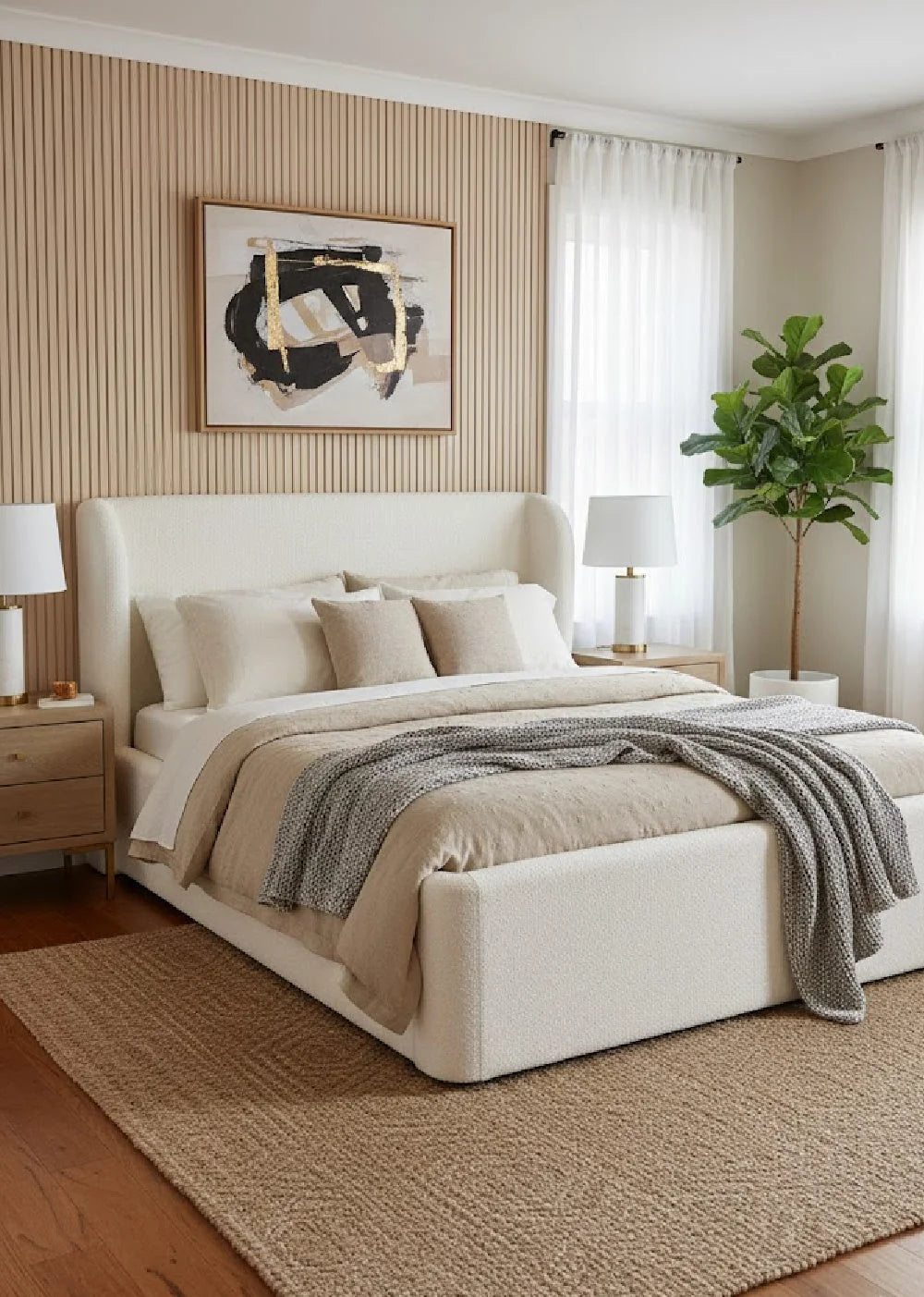 Luxury Modern Upholstered Storage Bed European Style for Villa