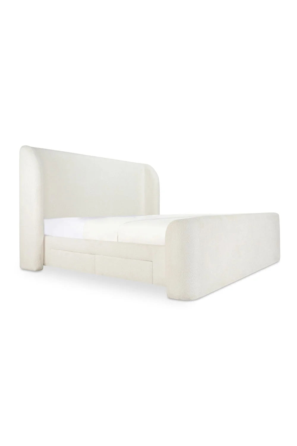 Luxury Modern Upholstered Storage Bed European Style for Villa