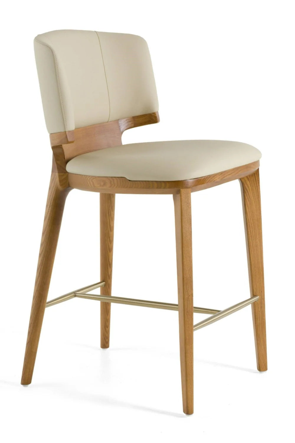 Luxury Modern Vegan Leather Counter Stool European Style for Villa