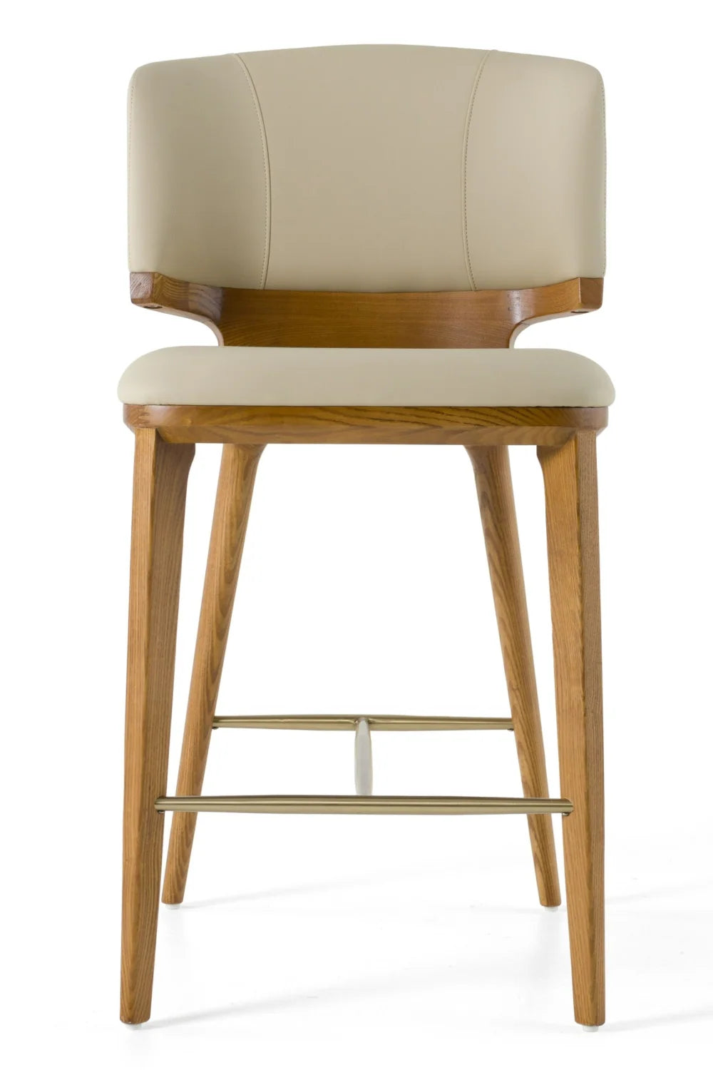 Luxury Modern Vegan Leather Counter Stool European Style for Villa